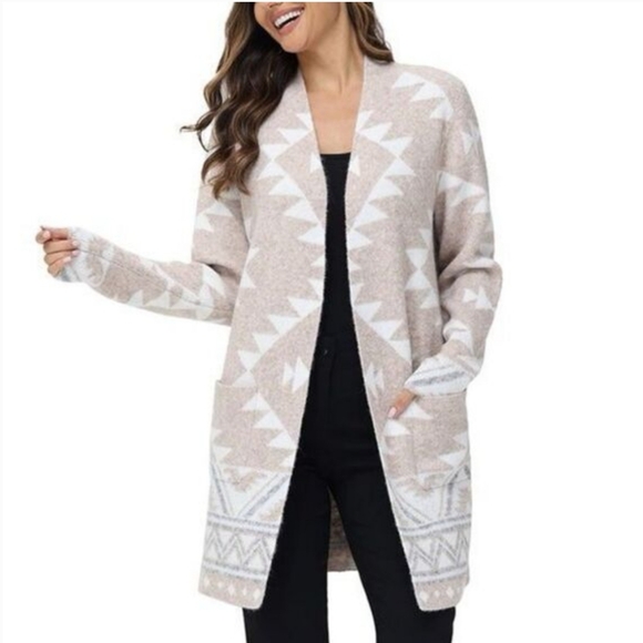 Frye Ladies' Patterned Cardigan Sweater Size L - Picture 6 of 6